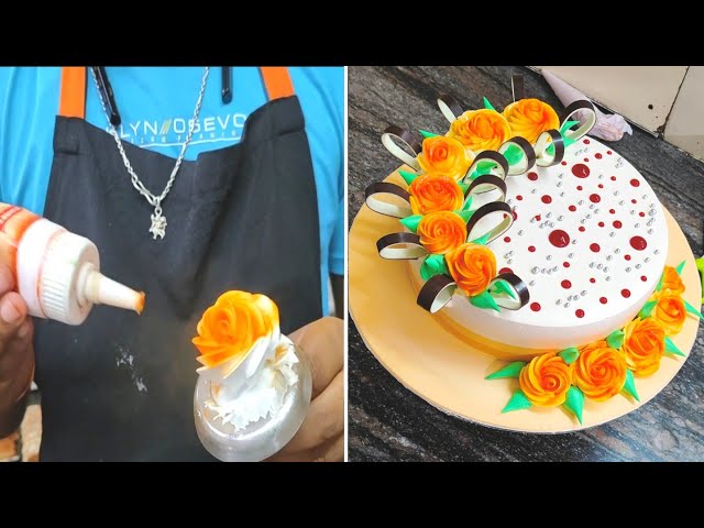 Orange Flowers Cake