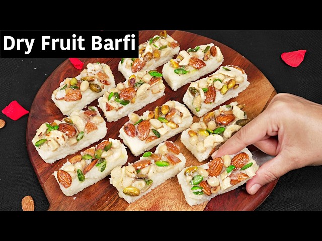 Healthy Coconut Dry Fruit Barfi