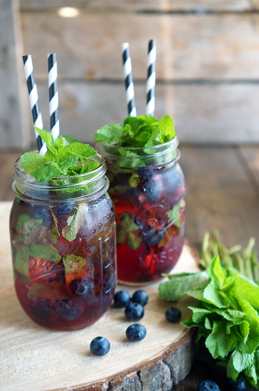Summer berry cocktail with light beer