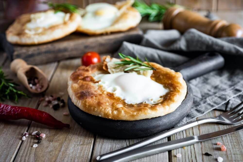 Chinese Flatbread with Roasted Egg