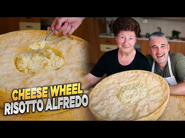 Cheese Wheel Risotto Alfredo