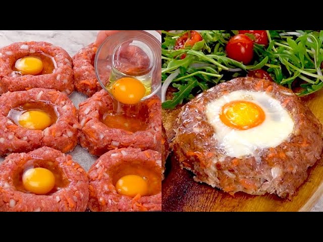 Meat nests with eggs