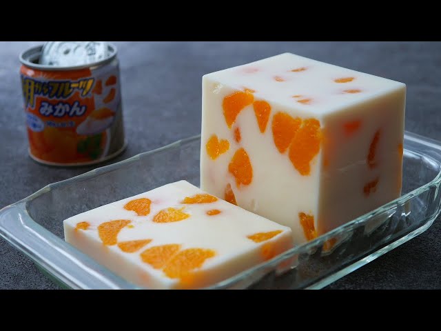 Milk mandarin oranges Kanten