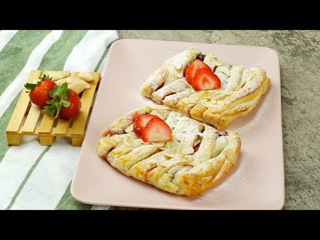 Strawberry and hazelnut cream braid: fantastic for breakfast or snack!