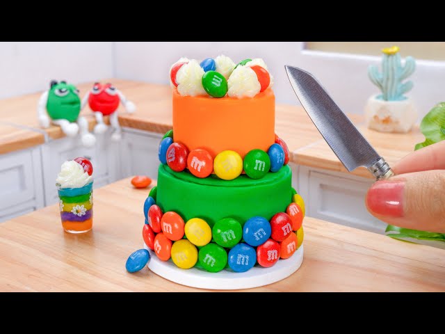 Miniature M&M Candy Cake Decorating