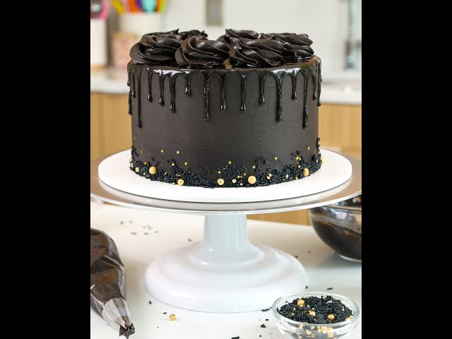 Black Drip Cake