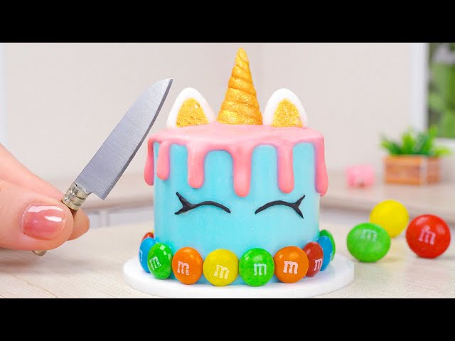 Wonderful Miniature Unicorn Cake Decorating With M&M Candy