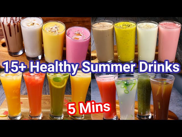 15+ Healthy Refreshing Summer Drinks in 5 Mins