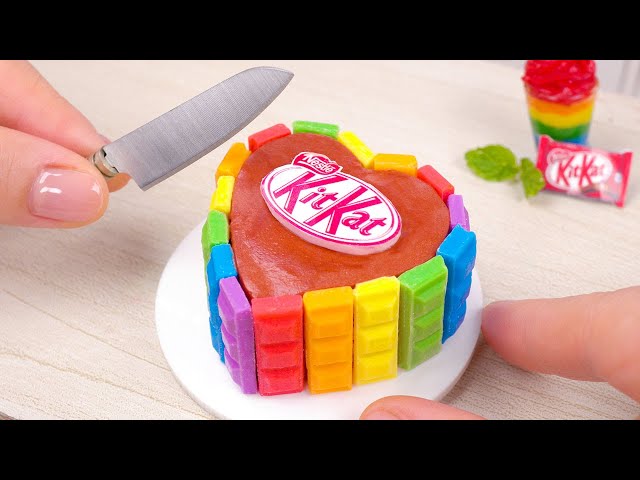 Satisfying Miniature Rainbow Chocolate Cake Decorating