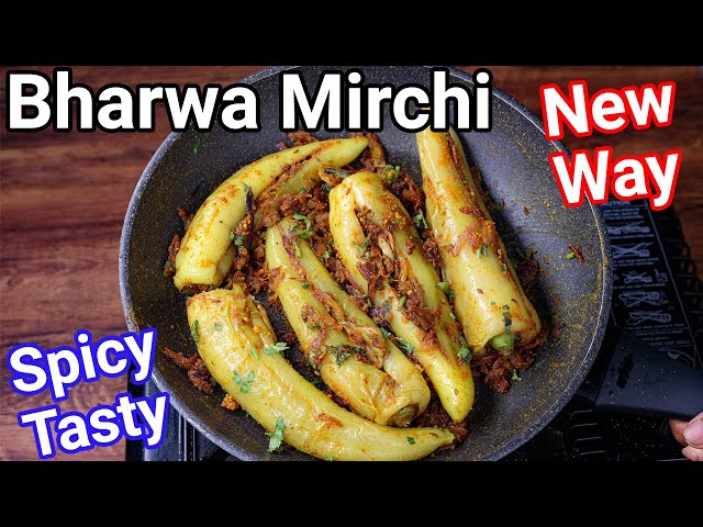 Bharwa Mirchi - Stuffed Green Chilies Dry Sabzi