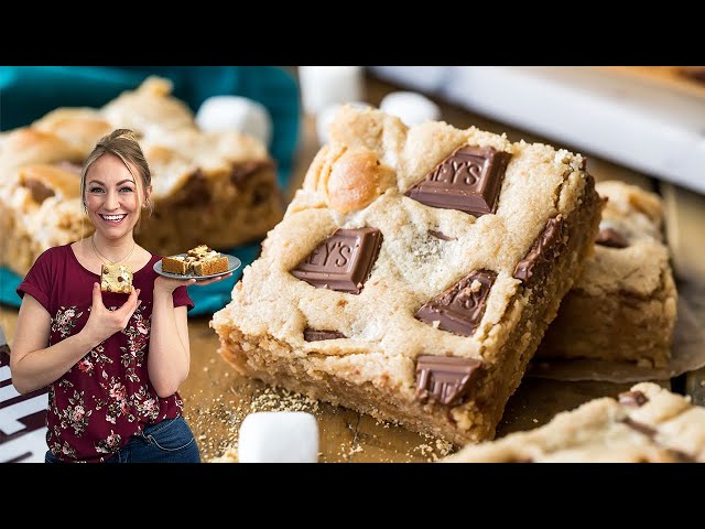 Peanut Butter Meets Gooey mores in a Cookie Bar