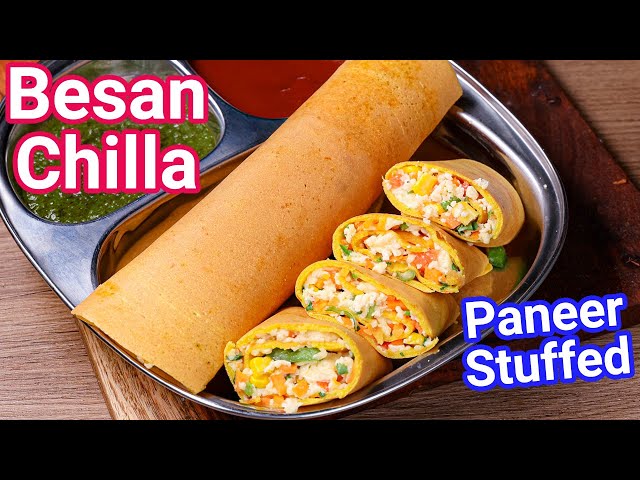 Besan Chilla - Paneer Stuffed Cheela