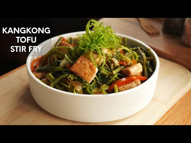 Kangkong and Tofu Stir Fry