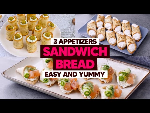 3 Appetizers with Sandwich Bread