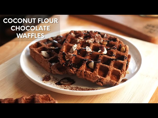 Coconut Flour Chocolate Waffles