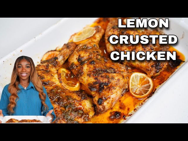Irresistible Juicy Oven Roasted Lemon Crusted Chicken Quarters