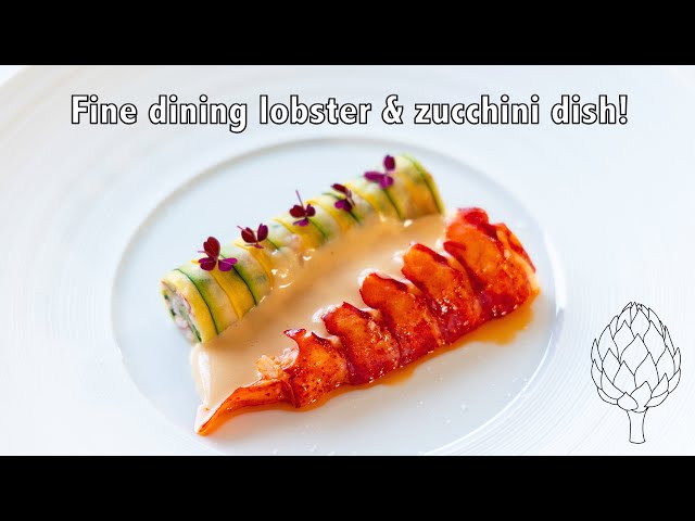 Lobster & zucchini dish
