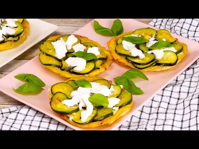 Zucchini and Burrata Tarts