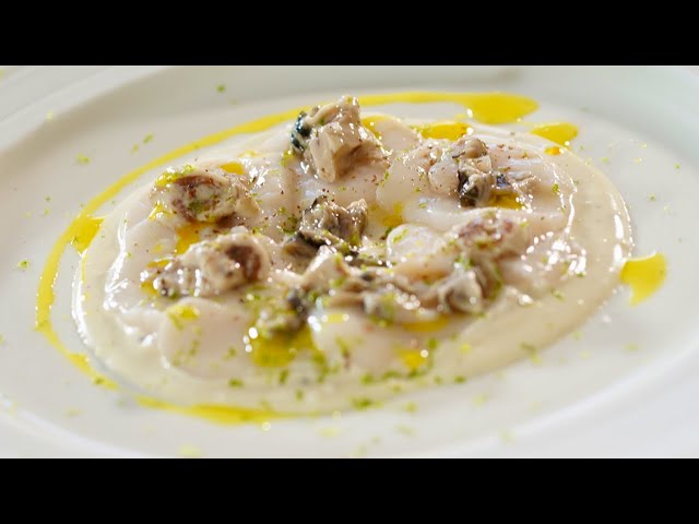 Oysters with Scallop Carpaccio