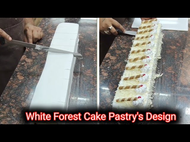 Amazing White Forest Cake Pastry Design Idea