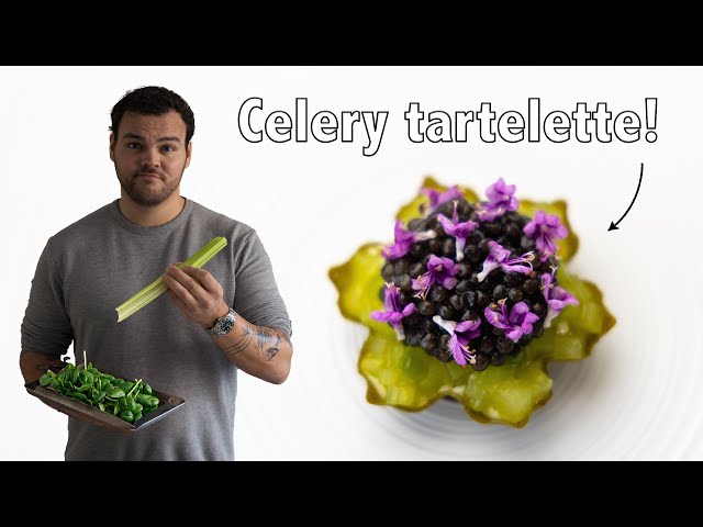 Celery & Caviar Savory Tartelette
