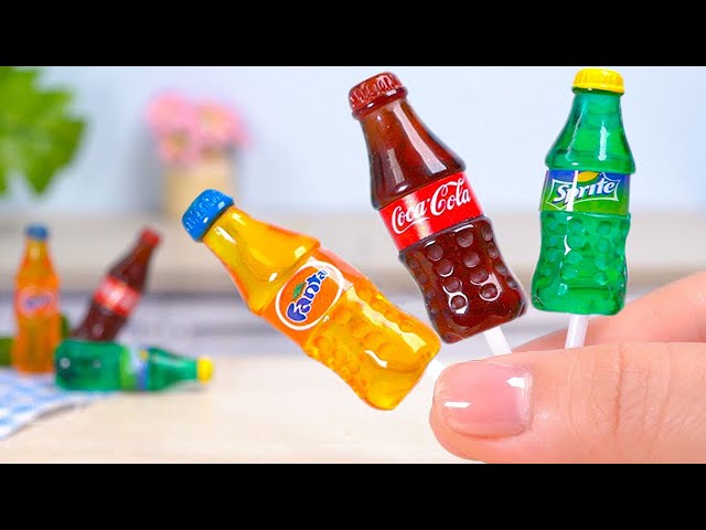 Miniature Coca-Cola, Fanta and Sprite Lollipop Idea