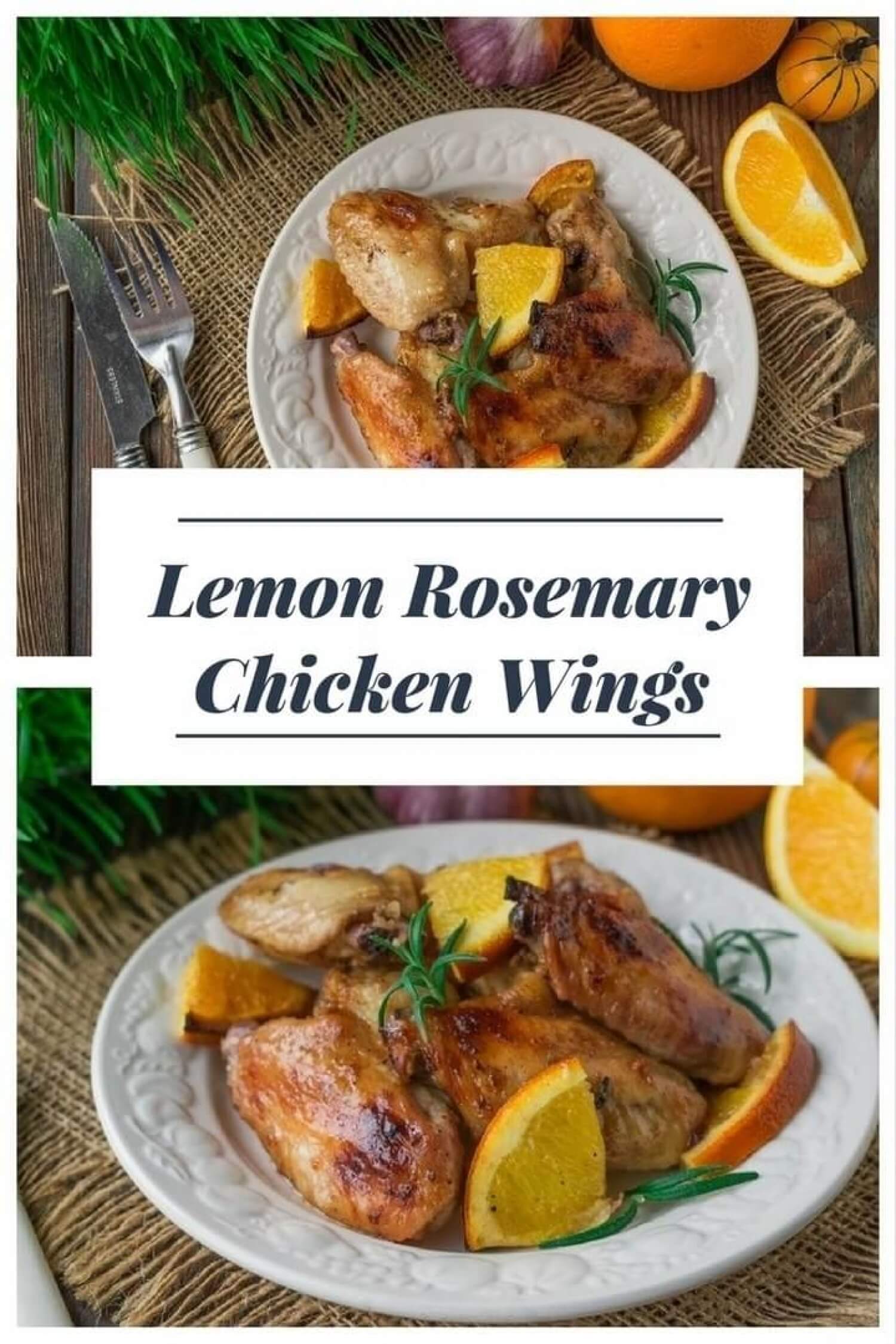 Lemon Rosemary Chicken Wings
