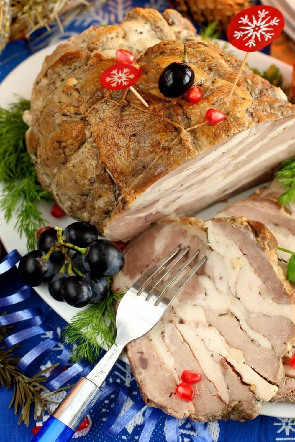 Pork Roast Stuffed with Chicken and Herbs (Russian Buzhenina)
