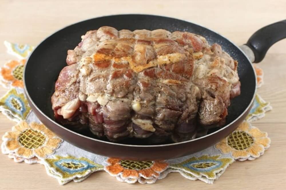 Pork Roast Stuffed with Chicken and Herbs (Russian Buzhenina)
