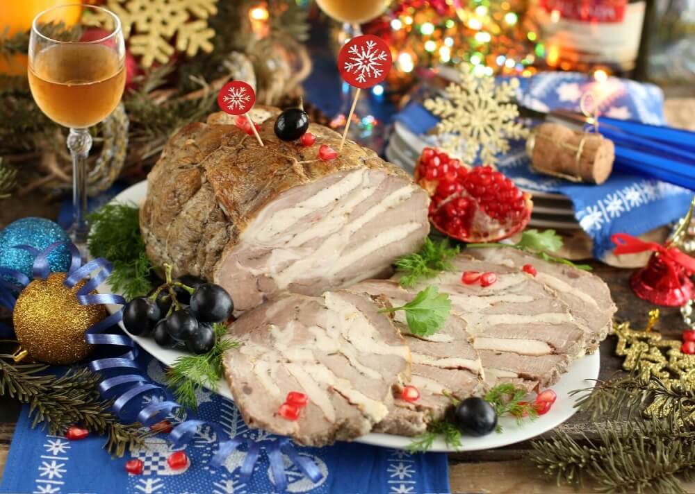 Pork Roast Stuffed with Chicken and Herbs (Russian Buzhenina)