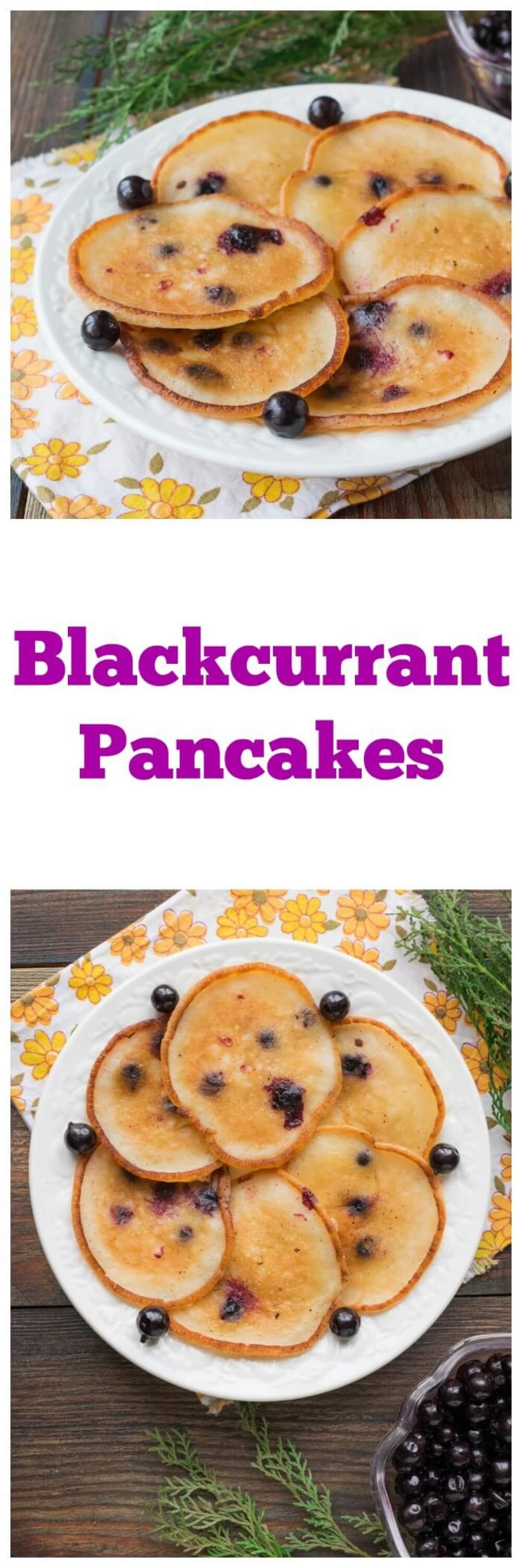 Blackcurrant Pancakes (Oladi)
