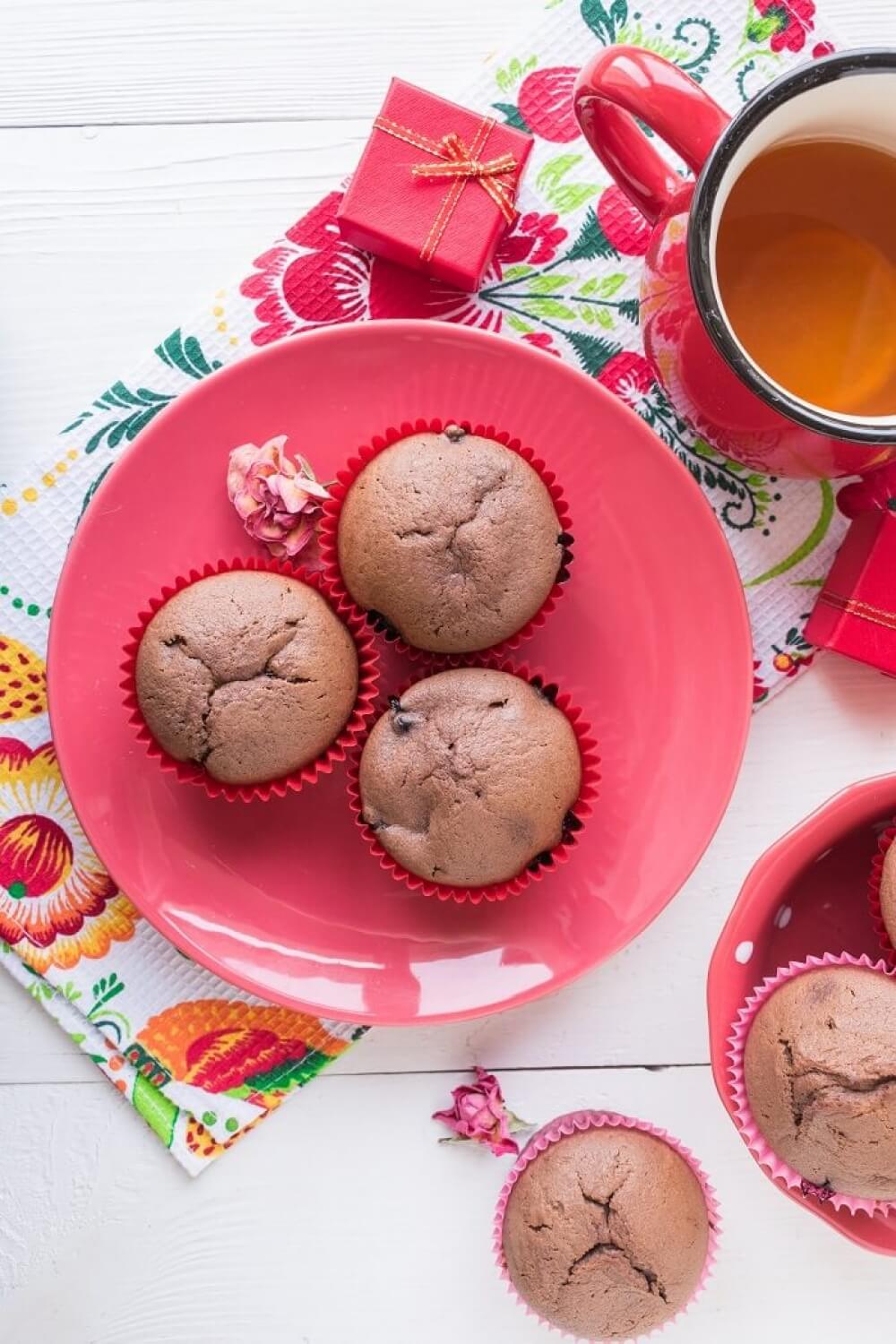 Blackcurrant Chocolate Muffins