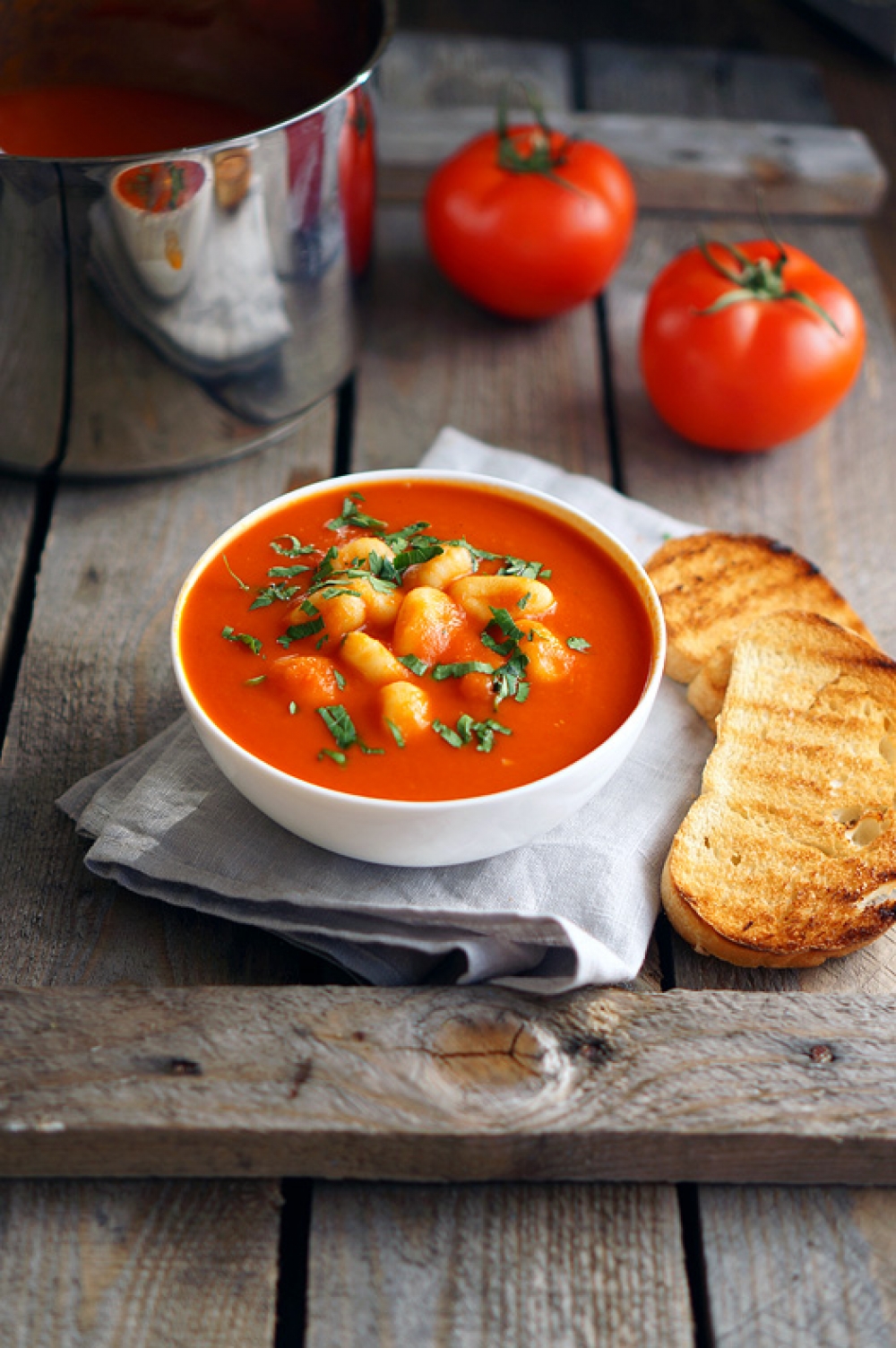 Homemade Tomato Soup with Gnocchi