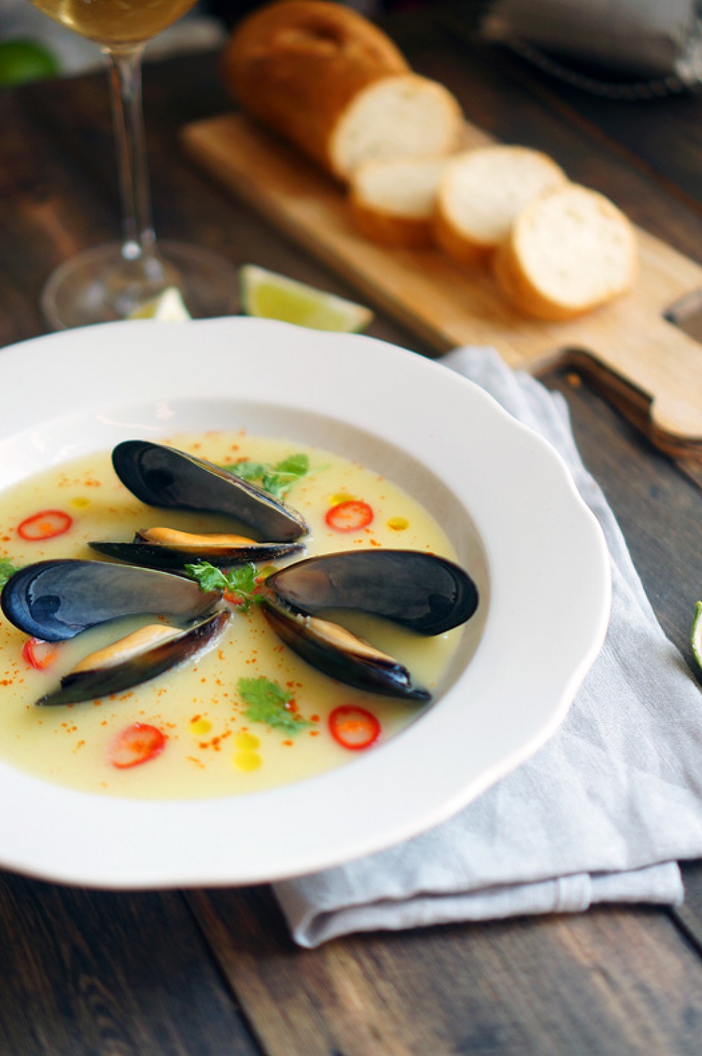 Light Soup with Seafood