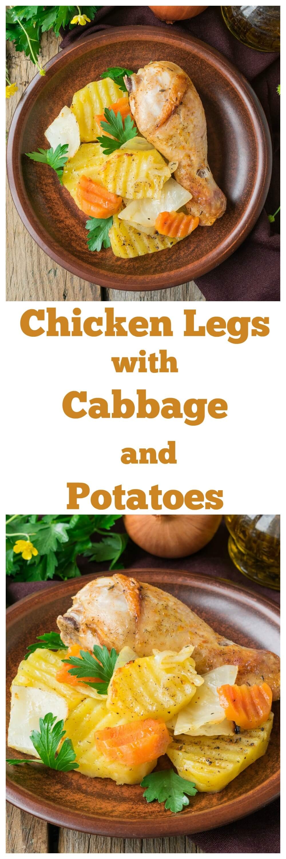 Chicken Legs with Cabbage and Potatoes