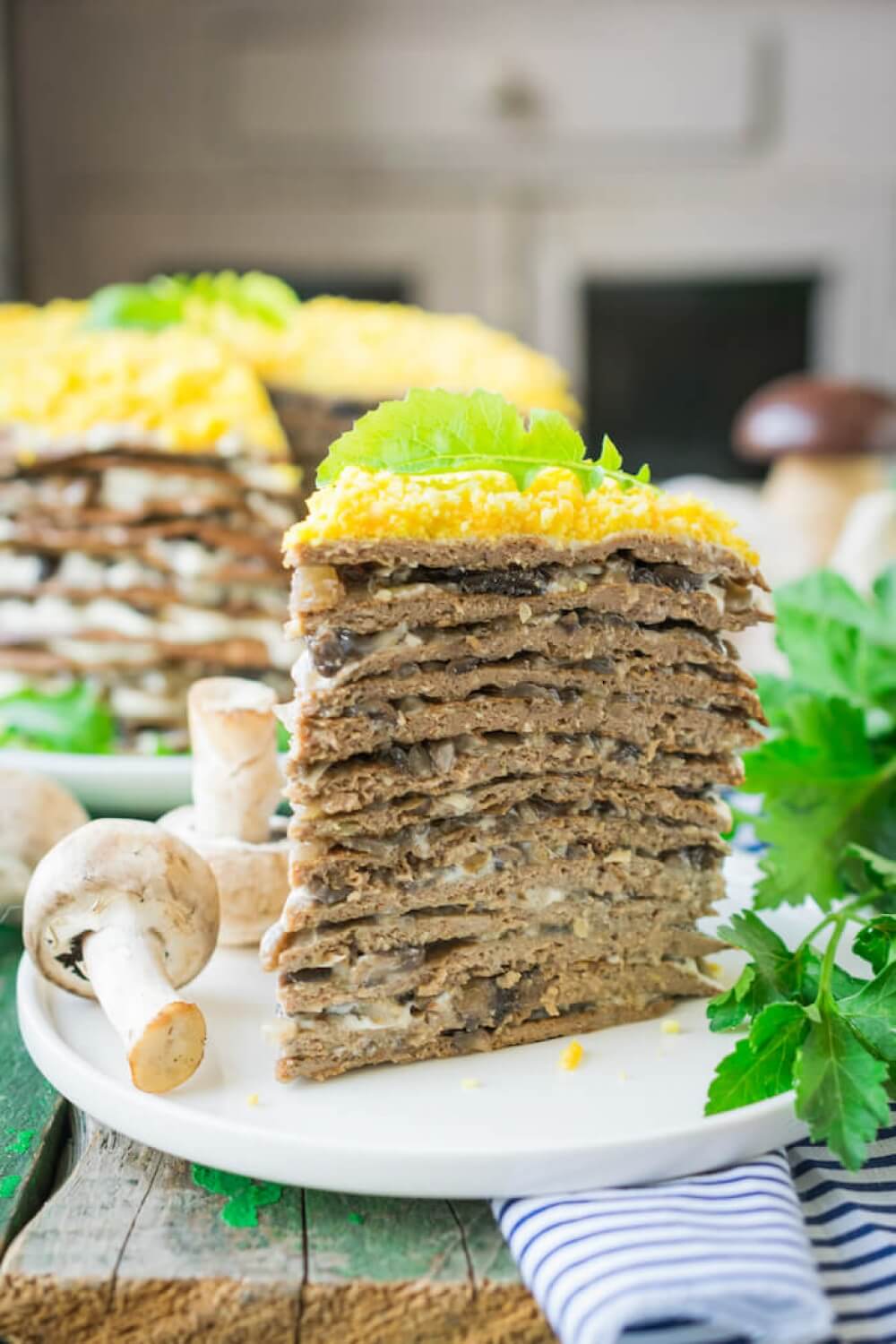 Russian Layered Liver Cake