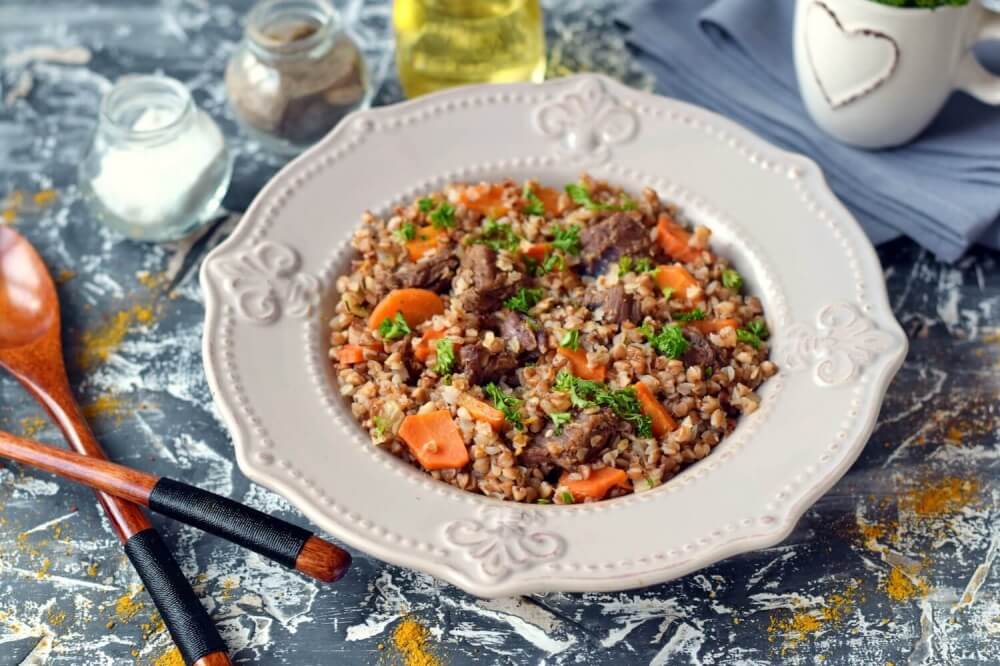 Russian Stewed Buckwheat with Beef