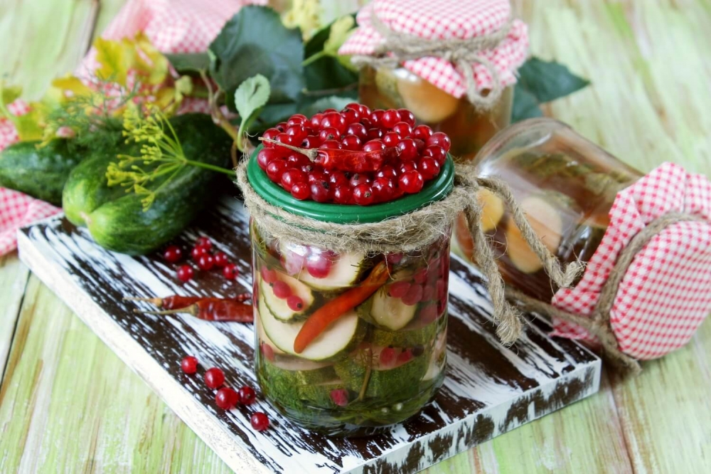 Marinated Cucumbers with Red Currant