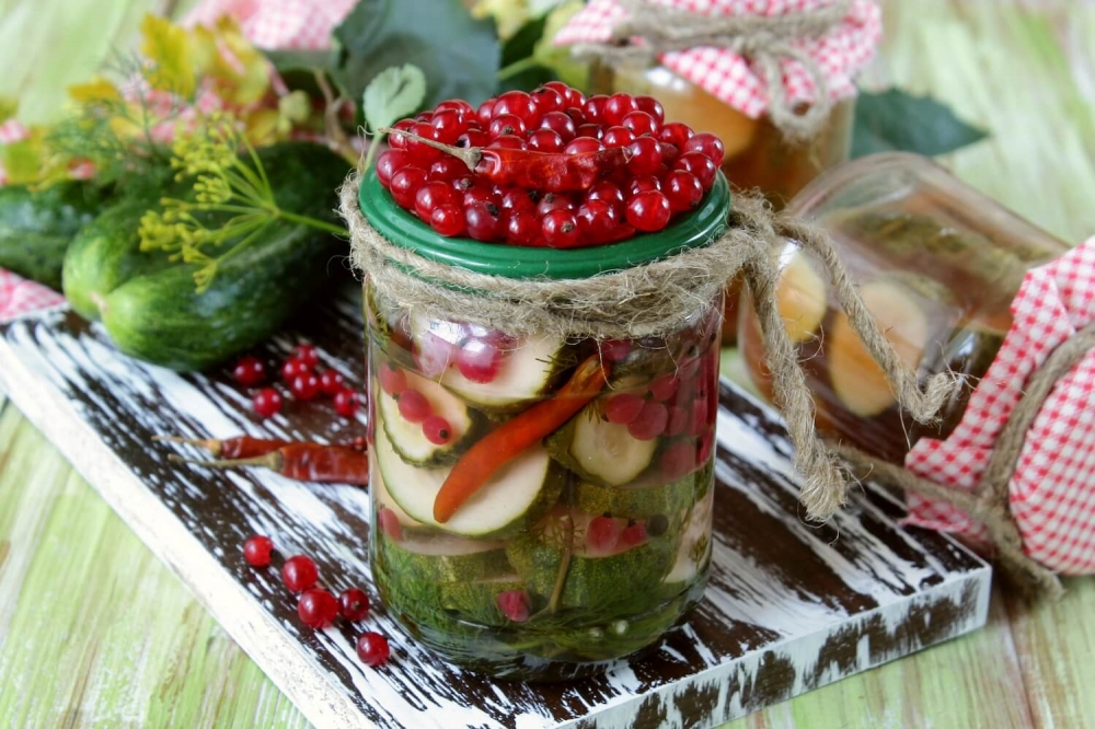 Marinated Cucumbers with Red Currant