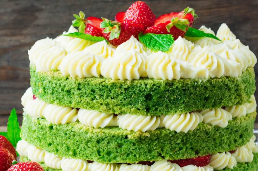 Strawberry Spinach Cake