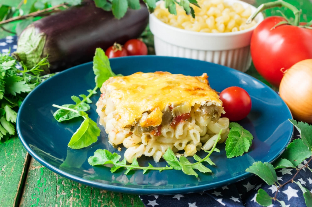 Cheese Eggplant Pasta Casserole