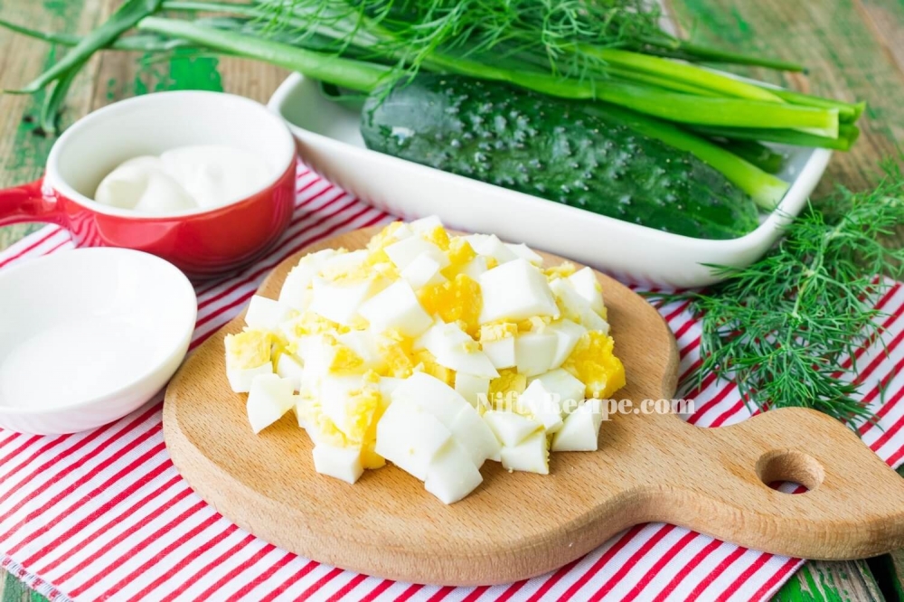 Green Onion and Egg Salad