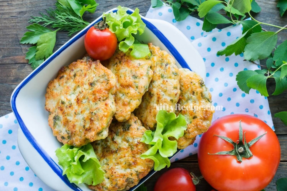 Cheese Chopped Chicken Fritters