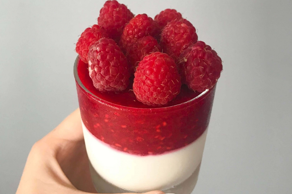 Simple Mini-Dessert with Raspberry