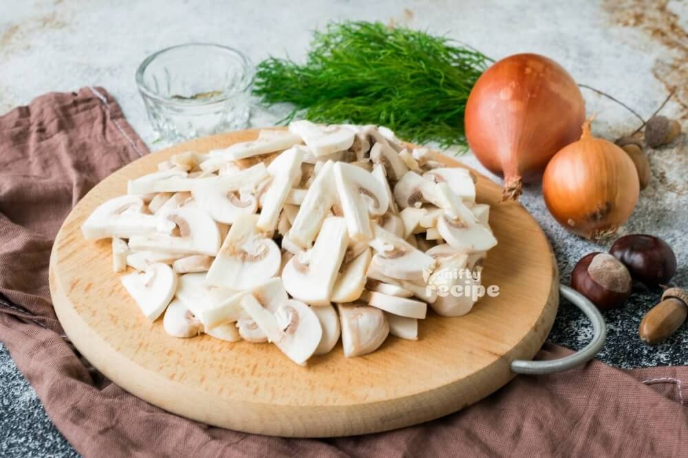 Mushroom and Cheese Crepes