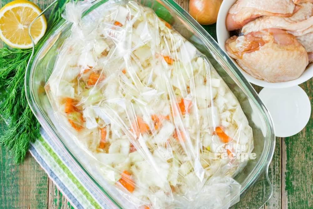 Chicken and Cabbage in a Bag