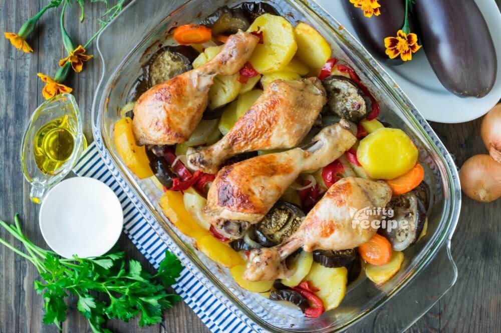 Crispy Roast Chicken with Vegetables