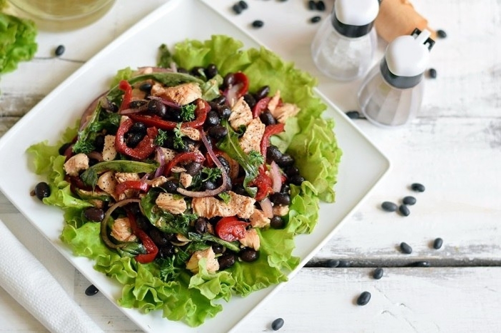 Black Bean Salad in a Spicy Dressing