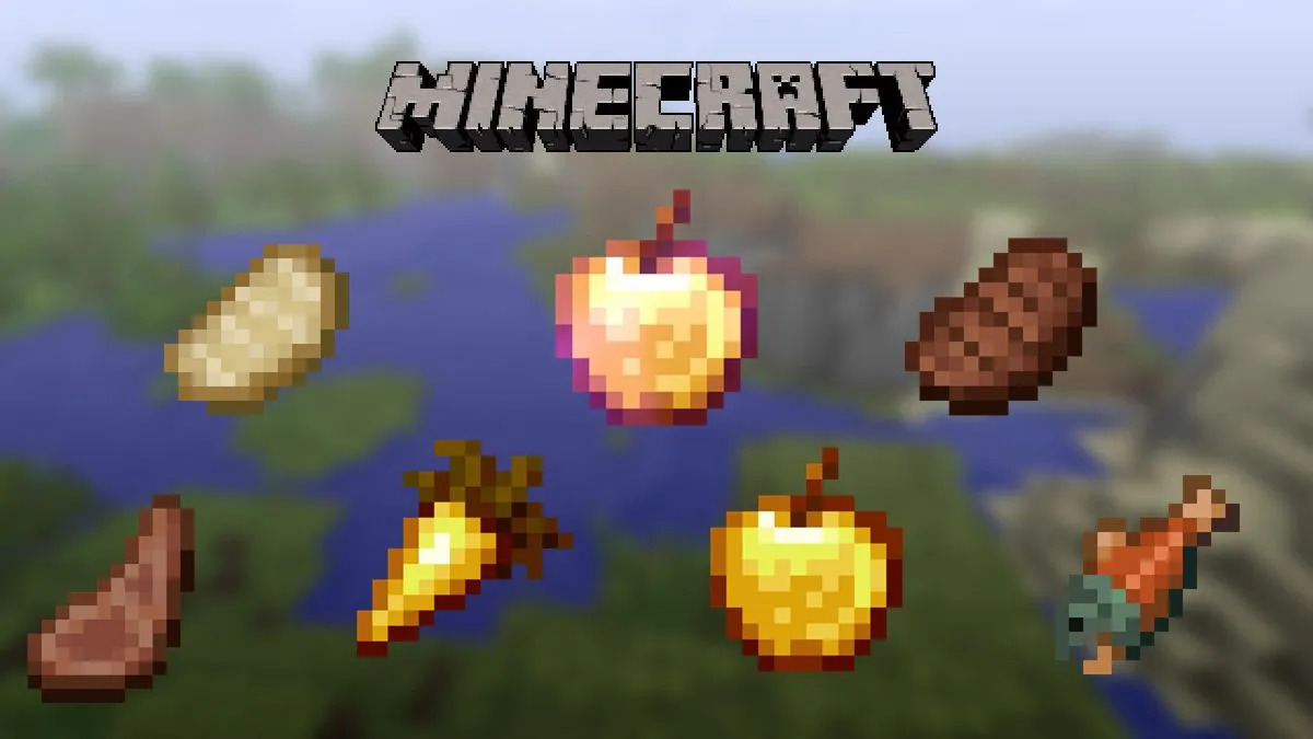 What are the 40 foods in Minecraft