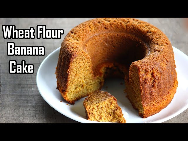 Eggless Wheat Flour Banana Cake